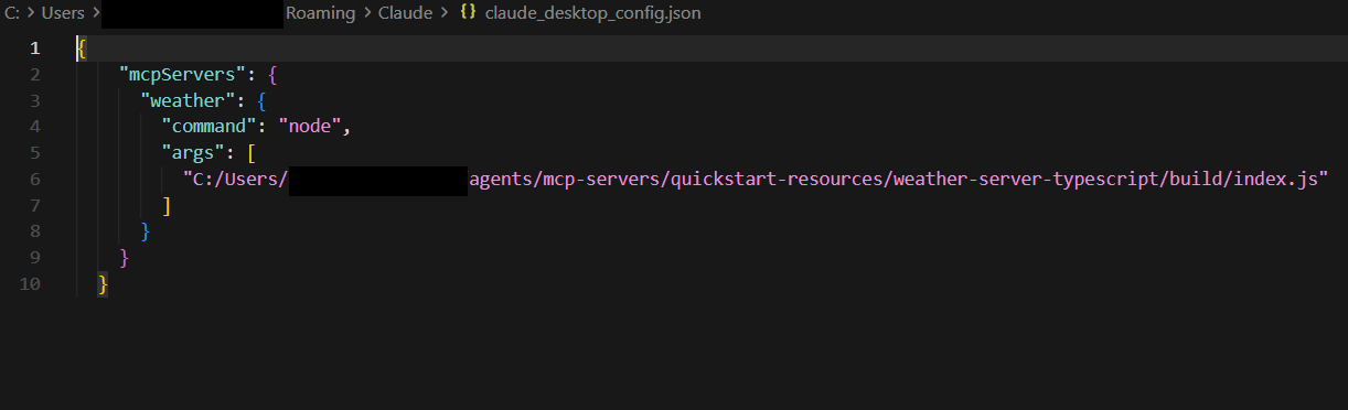 Adding a Weather MCP Server on Claude Desktop